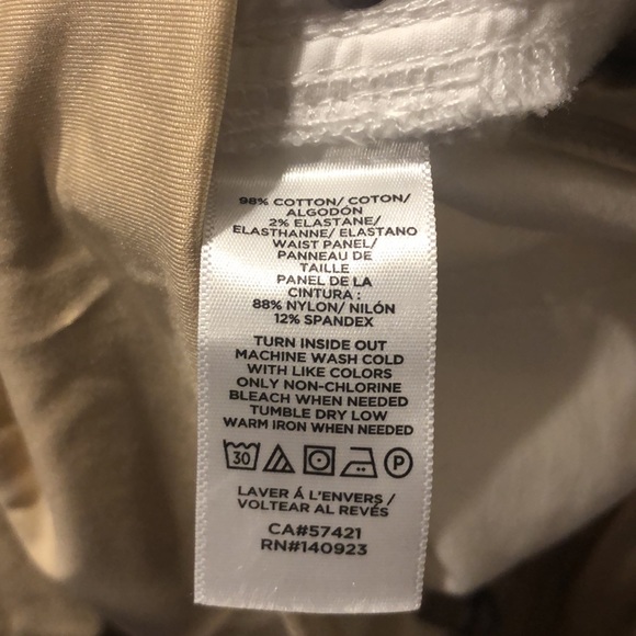 Maternity NWT band Maternity White Jeans Size 6 / 27 - Picture 7 of 7